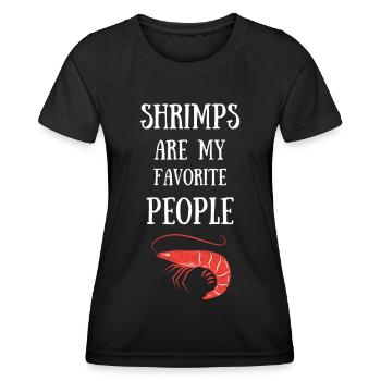 Garnelen shrimp aquarium krebs tier - Frauen Funktions-T-Shirt - Schwarz - Vorne - AI Model Female 172 light (172cm)