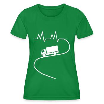 Profession de camion camion entrepôt autoroute chauffeur cadeau - T-shirt sport Femme - vert - Devant - AI Model Female 172 dark (172cm)