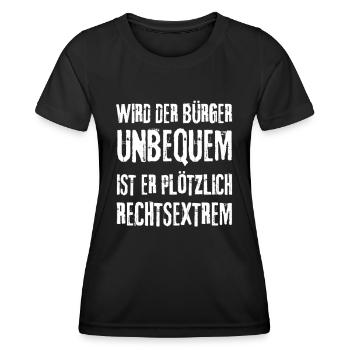 Freiheit grundrechte demo grundgesetz wahl politik - Frauen Funktions-T-Shirt - Schwarz - Vorne - AI Model Female 172 light (172cm)