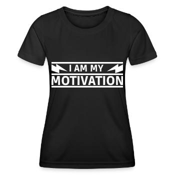 I am my motivation - Workout - Frauen Funktions-T-Shirt - Schwarz - Vorne - AI Model Female 172 light (172cm)