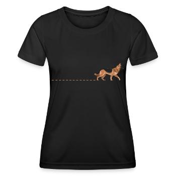 German Shepherd Dog Tracks German Shepherd Dog - Women's Functional T-Shirt - black - Front - AI Model Female 172 light (172cm)
