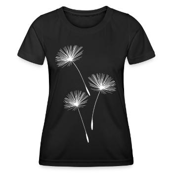 Pusteblume Löwenzahn Blumenblüten - Frauen Funktions-T-Shirt - Schwarz - Vorne - AI Model Female 172 light (172cm)