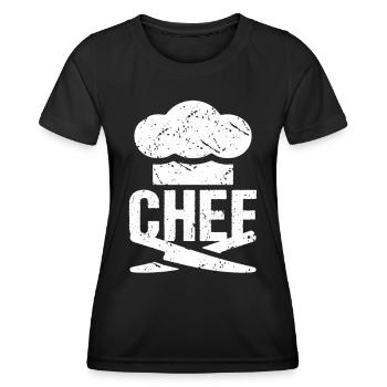 CHEF Cuisine Chapeau de chef Chef - T-shirt sport Femme - noir - Devant - AI Model Female 172 light (172cm)