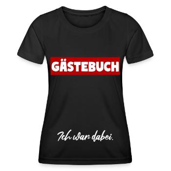 Gästebuch Ich war dabei! Gästeliste - Frauen Funktions-T-Shirt - Schwarz - Vorne - AI Model Female 172 light (172cm)