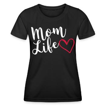La vie de la mère - T-shirt sport Femme - noir - Devant - AI Model Female 172 light (172cm)