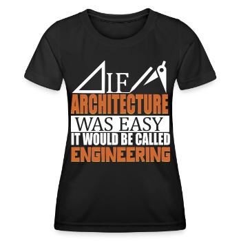Architecture Ingénierie Profession d’architecte - T-shirt sport Femme - noir - Devant - AI Model Female 172 light (172cm)