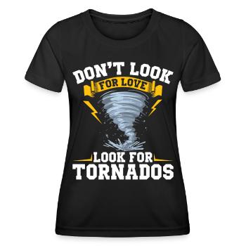 Sturmjäger Shirts | Unwetter Sturm Blitz Geschenke - Frauen Funktions-T-Shirt - Schwarz - Vorne - AI Model Female 172 light (172cm)