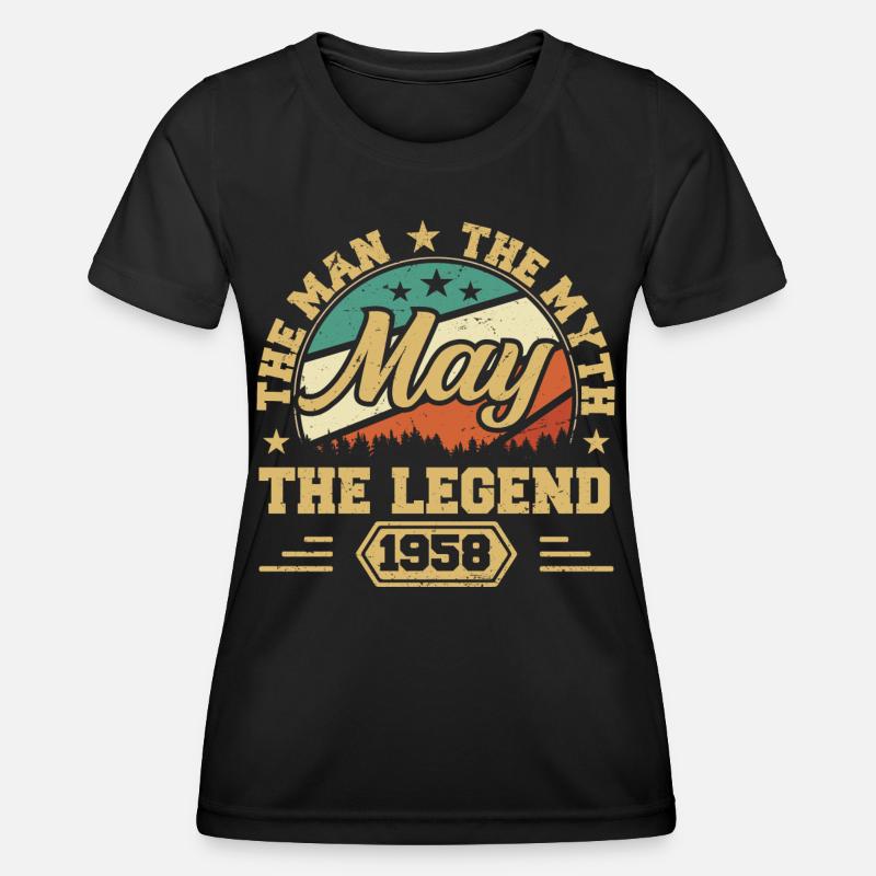 May 1958 - Birthday present born in May 1958 - Women's Functional T-Shirt - black