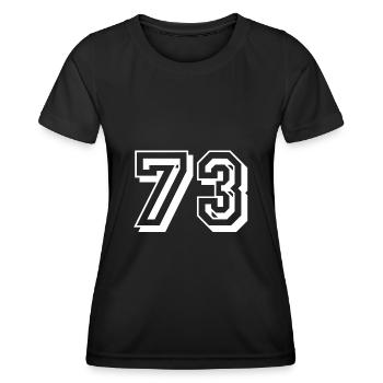 73. Geburtstag - Frauen Funktions-T-Shirt - Schwarz - Vorne - AI Model Female 172 light (172cm)