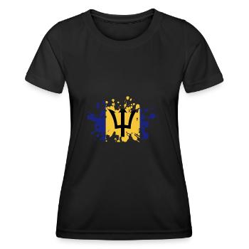 Drapeau de la Barbade Bayan barbadien - T-shirt sport Femme - noir - Devant - AI Model Female 172 light (172cm)