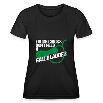 OP Vésicule biliaire - T-shirt sport Femme - noir - Devant - AI Model Female 172 light (172cm)