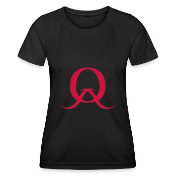 Letter Q - Women's Functional T-Shirt - black - Front - AI Model Female 172 light (172cm)