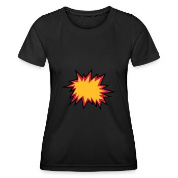 Comic Explosion - Frauen Funktions-T-Shirt - Schwarz - Vorne - AI Model Female 172 light (172cm)