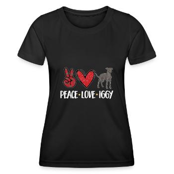 Italian Greyhound Greyhound Dogs - Women's Functional T-Shirt - black - Front - AI Model Female 172 light (172cm)