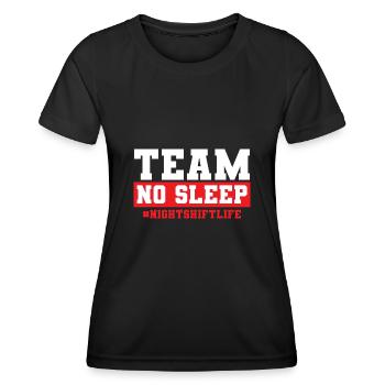 Night Shift Nurse - Women's Functional T-Shirt - black - Front - AI Model Female 172 light (172cm)