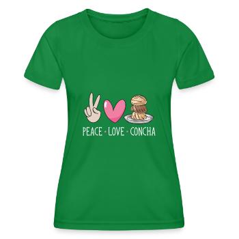 Concha Hispanic Mexikanisch Pan Dulce - Frauen Funktions-T-Shirt - Kelly Green - Vorne - AI Model Female 172 dark (172cm)