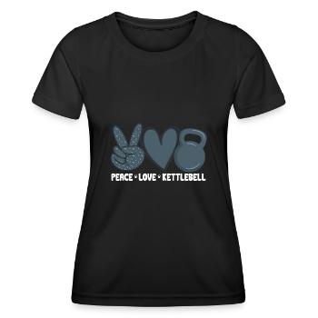 Kettlebell Workout Entraînement de fitness - T-shirt sport Femme - noir - Devant - AI Model Female 172 light (172cm)