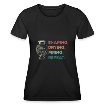Pottery Pottery Pottery Artist Clay - Women's Functional T-Shirt - black - Front - AI Model Female 172 light (172cm)