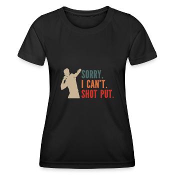 Lancer du poids Athlétisme - T-shirt sport Femme - noir - Devant - AI Model Female 172 light (172cm)