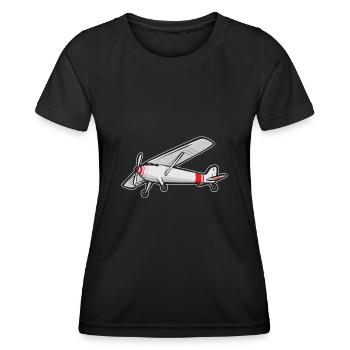 Modèle d’avion télécommandé - T-shirt sport Femme - noir - Devant - AI Model Female 172 light (172cm)