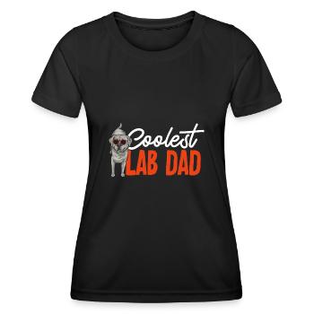 Silberner Labrador Retriever Silberner Lab - Frauen Funktions-T-Shirt - Schwarz - Vorne - AI Model Female 172 light (172cm)