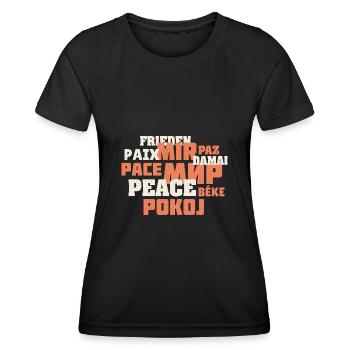 Paix URSS Russie soviétique Communisme - T-shirt sport Femme - noir - Devant - AI Model Female 172 light (172cm)