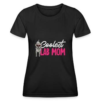 Silver Labrador Retriever Silver Lab - T-shirt sport Femme - noir - Devant - AI Model Female 172 light (172cm)