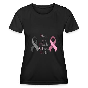 Chemo Krebstherapie Krebs Geschenk - Frauen Funktions-T-Shirt - Schwarz - Vorne - AI Model Female 172 light (172cm)