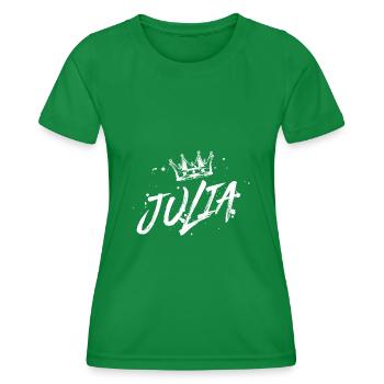 Julia - Frauen Funktions-T-Shirt - Kelly Green - Vorne - AI Model Female 172 dark (172cm)