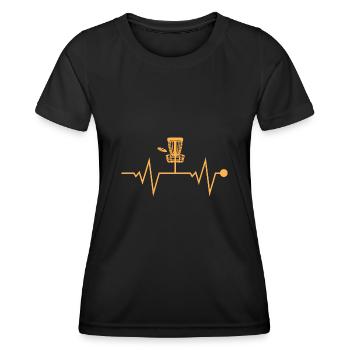Discgolf Disc Golf Frisbee - Frauen Funktions-T-Shirt - Schwarz - Vorne - AI Model Female 172 light (172cm)