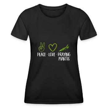 Mante religieuse, collectionneur d’insectes, entomologiste - T-shirt sport Femme - noir - Devant - AI Model Female 172 light (172cm)