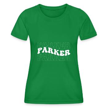 Funny Parker Groovy 4 Men Women Cool Parker Tie - Women's Functional T-Shirt - kelly green - Front - AI Model Female 172 dark (172cm)