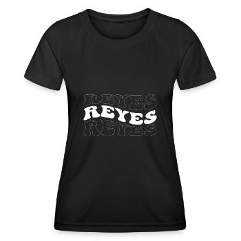 Funny Reyes Groovy 4 Männer Frauen Cool Reyes Batikfarbe - Frauen Funktions-T-Shirt - Schwarz - Vorne - AI Model Female 172 light (172cm)