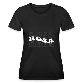 Drôle Rosa Groovy 4 Hommes Femmes Cool Rosa Tie Dye - T-shirt sport Femme - noir - Devant - AI Model Female 172 light (172cm)