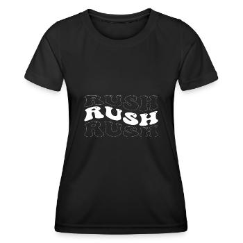 Funny Rush Groovy 4 Men Women Cool Rush Tie Dye - Women's Functional T-Shirt - black - Front - AI Model Female 172 light (172cm)