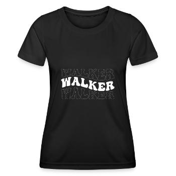 Funny Walker Groovy 4 Hommes Femmes Cool Walker Tie - T-shirt sport Femme - noir - Devant - AI Model Female 172 light (172cm)