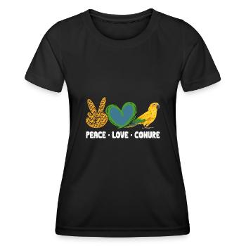 Parakeet Parrot Parakeet Bird - Women's Functional T-Shirt - black - Front - AI Model Female 172 light (172cm)