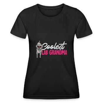 Silver Labrador Retriever Silver Lab - T-shirt sport Femme - noir - Devant - AI Model Female 172 light (172cm)