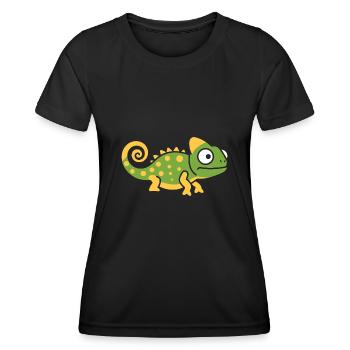 Chamäleon - Frauen Funktions-T-Shirt - Schwarz - Vorne - AI Model Female 172 light (172cm)