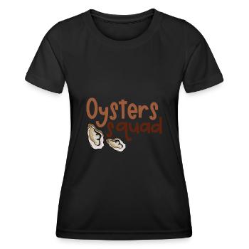 Seafood Chef Manger des Huîtres Hobby Chef - T-shirt sport Femme - noir - Devant - AI Model Female 172 light (172cm)