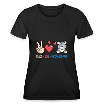 Snow leopard - Women's Functional T-Shirt - black - Front - AI Model Female 172 light (172cm)