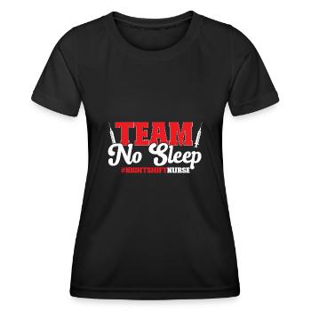 Night Shift Nurse - Women's Functional T-Shirt - black - Front - AI Model Female 172 light (172cm)