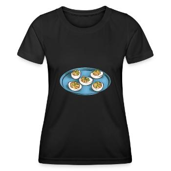 Oeufs farcis Oeufs farcis - T-shirt sport Femme - noir - Devant - AI Model Female 172 light (172cm)