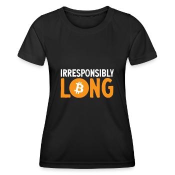 Bitcoin Kryptowährung BTC Crypto Trader - Frauen Funktions-T-Shirt - Schwarz - Vorne - AI Model Female 172 light (172cm)
