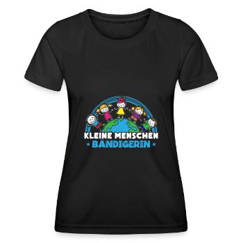 Erzieherin kleine Menschen Bändigerin Kita - Frauen Funktions-T-Shirt - Schwarz - Vorne - AI Model Female 172 light (172cm)