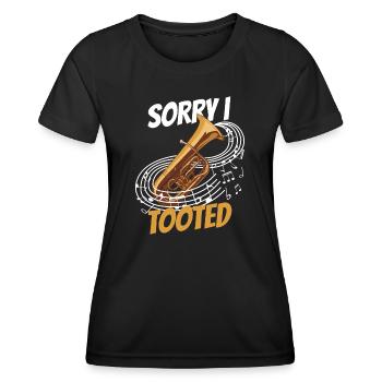 Tuba spielen - Frauen Funktions-T-Shirt - Schwarz - Vorne - AI Model Female 172 light (172cm)