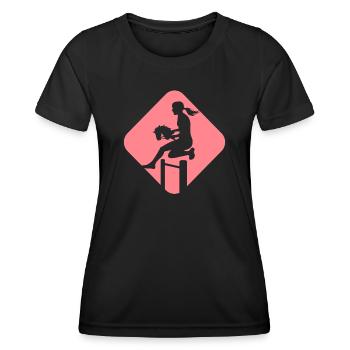 Cheval de loisir - Cheval de loisir - Équitation - Cadeau - T-shirt sport Femme - noir - Devant - AI Model Female 172 light (172cm)