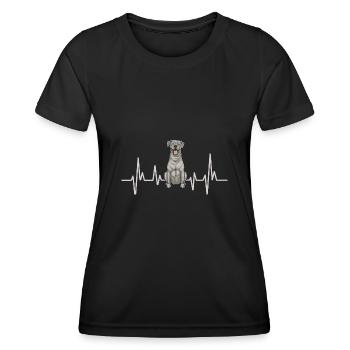 Silver Labrador Retriever Silver Lab - T-shirt sport Femme - noir - Devant - AI Model Female 172 light (172cm)