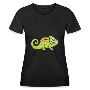 caméléon - T-shirt sport Femme - noir - Devant - AI Model Female 172 light (172cm)