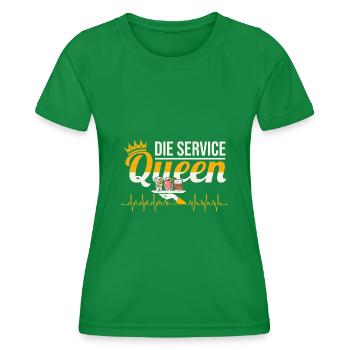 Kellnerin Service Herzschlag Bedienung Servicekraf - Frauen Funktions-T-Shirt - Kelly Green - Vorne - AI Model Female 172 dark (172cm)